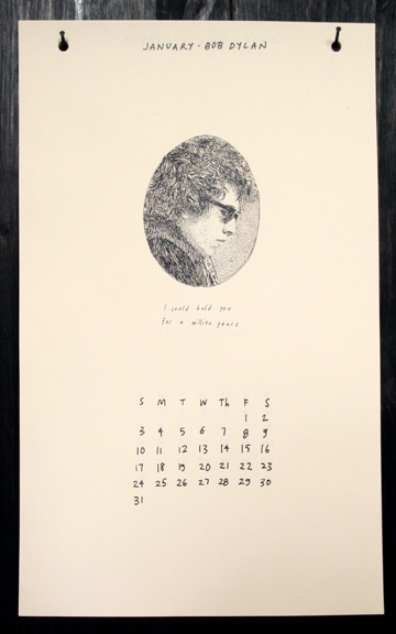 Bob Dylan calendar