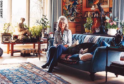 Jilly Cooper at home