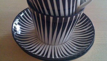 Vintage stripe teacups