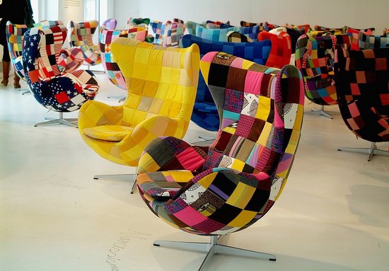 Quilted egg chair