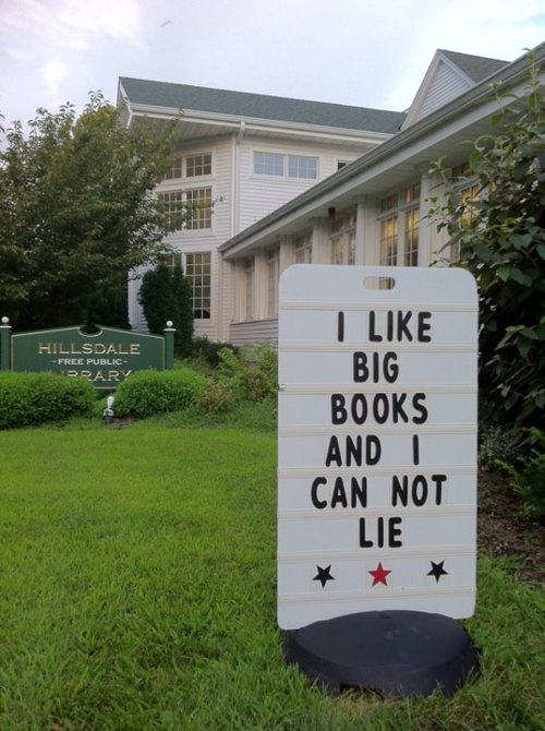 Library sign