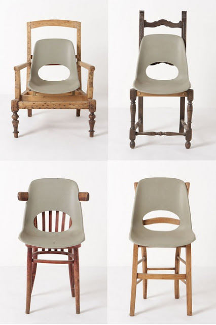 Upcycled school chairs