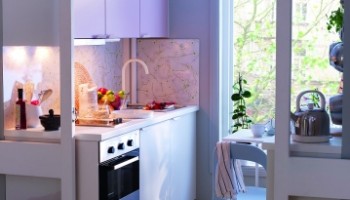 Ikea pink kitchen