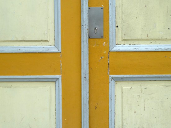 two-tone painted door