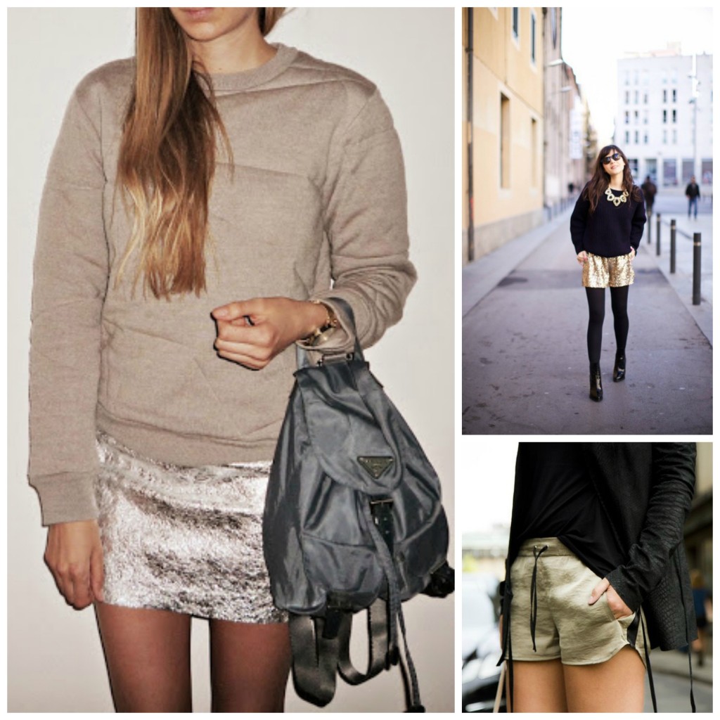 Metallic shorts & skirts  Lame trend  My Friend's House