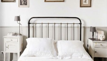 Black iron bed frame