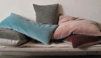 Vintage velvet cushions