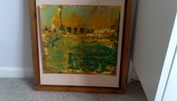 Framed vintage art